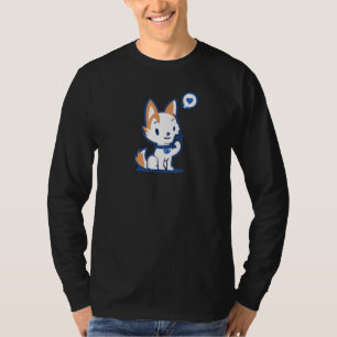 Welpe benutzt Telefon Liebt sein Handy Süßer Hund T-Shirt