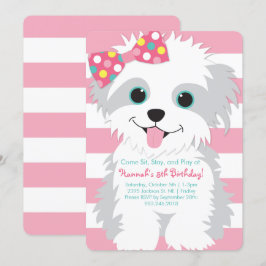 Welpe Birthday Paw-ty-Einladung Einladung