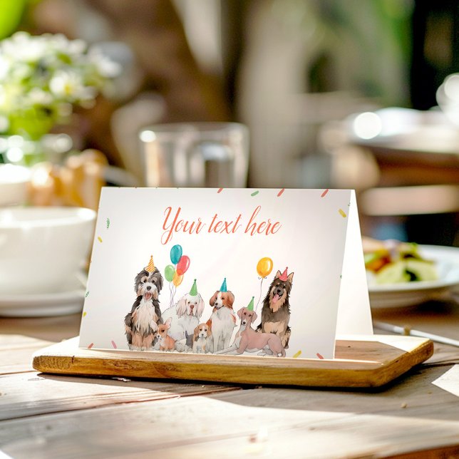 Welpe Dog Boy Birthday Food Platzkarte Whale (Von Creator hochgeladen)