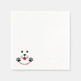 Welpe Dog Lasse Pawty Birthday Kid Serviette