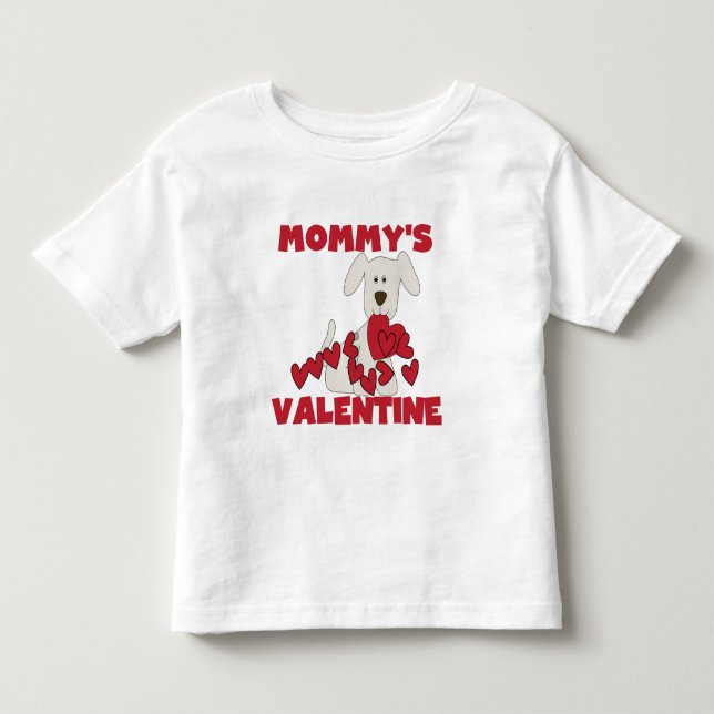 Welpe Dog Mommy's Valentine Kleinkind T-shirt (Vorderseite)