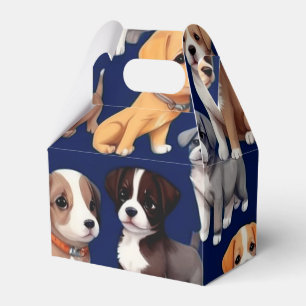 Welpe Dog Navy Blue Design Geschenkschachtel