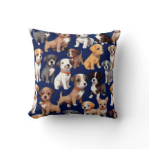 Welpe Dog Navy Blue Design