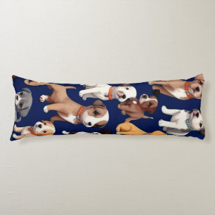 Welpe Dog Navy Blue Design Seitenschläferkissen