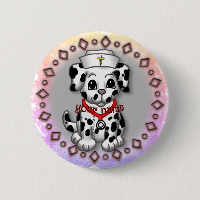 Welpe Dog Nurse Button (Vorderseite)