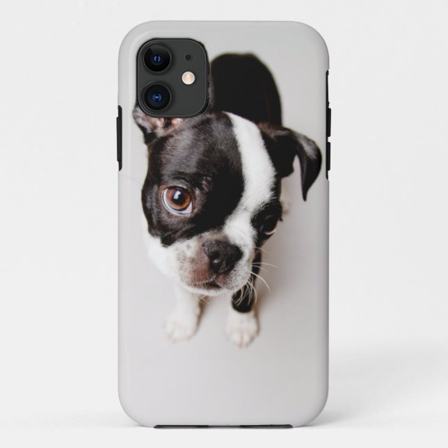 Welpe Edison Boston Terrier Case-Mate iPhone Hülle (Rückseite)