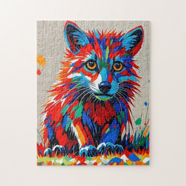 Welpe expressive abstrakte Tierkunst (Vertikal)