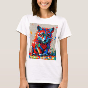 Welpe expressive abstrakte Tierkunst T-Shirt