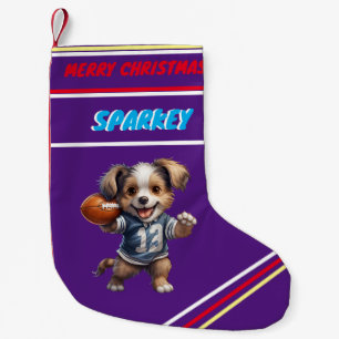 Welpe Fußball Weihnachtsfest Strumpf / Name Kleiner Weihnachtsstrumpf