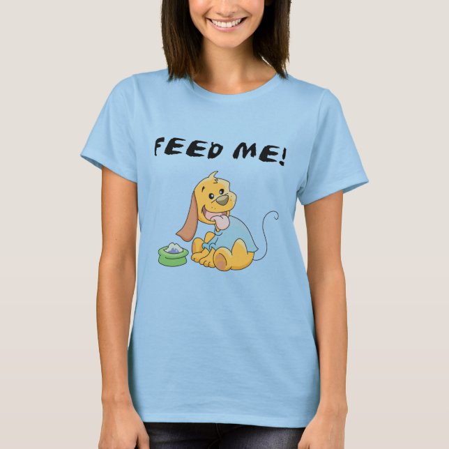 Welpe füttern mir T-Shirts und Geschenke (Vorderseite)