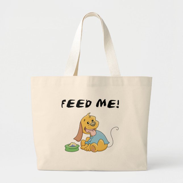 Welpe füttern mir T-Shirts und Geschenke Jumbo Stoffbeutel (Vorne)