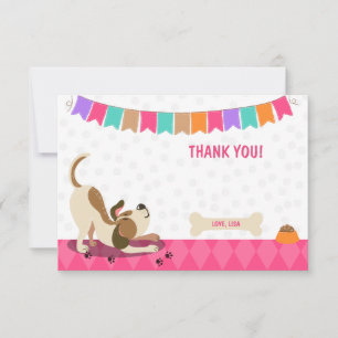 Welpe Hund danke Ihnen Card Paw-Ty Paw Krawatte Gi