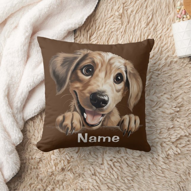 Welpe Hund Gesichtshaut Kissen (Decke)