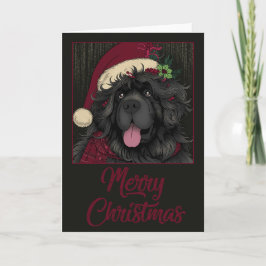 Welpe Hunde Weihnachtsmannmütze Frohe Weihnachten