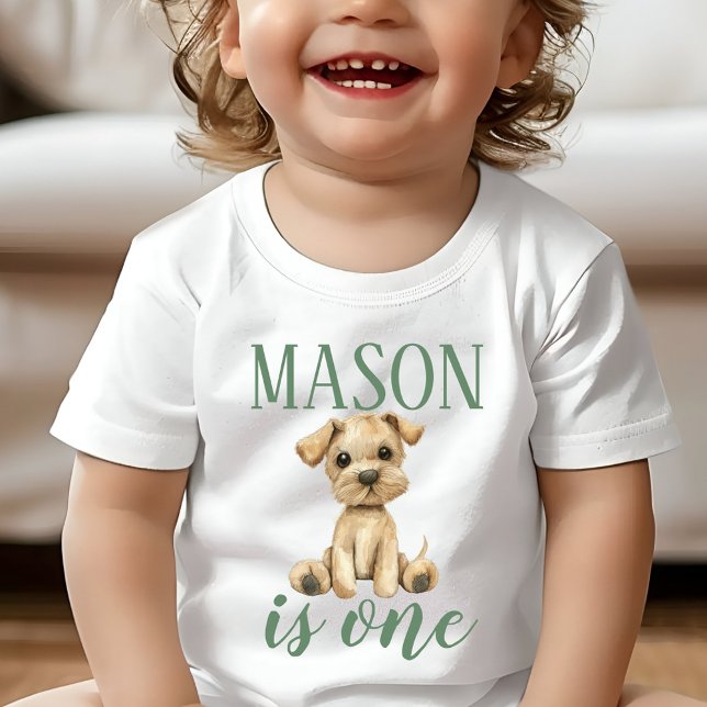 Welpe Hundeshirt Baby T-shirt (Puppy Dog First Birthday Shirt)