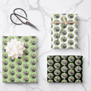 Welpe im Garten Malerei Original Kunst Geschenkpapier Set