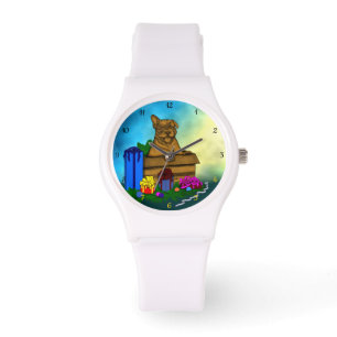 Welpe in A Box , frohe Weihnachten Armbanduhr