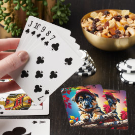 Welpe in einem Cap Monogramm Kinder passen Spiel Spielkarten