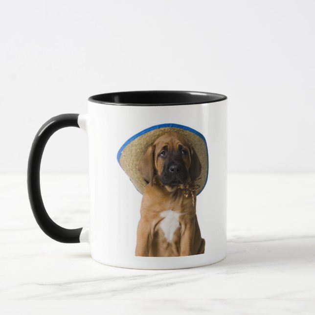 Welpe in einem Cowboyhut Tasse (Links)