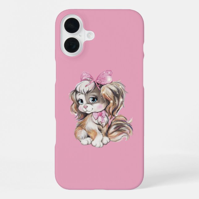 Welpe iPhone 16 Plus Hülle (Rückseite)
