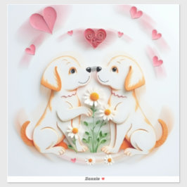 Welpe Liebe Aufkleber