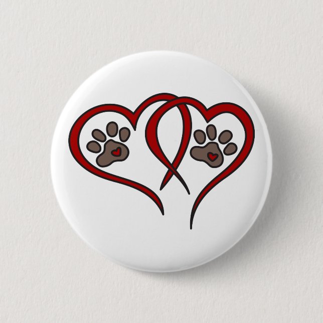 Welpe Liebe Button (Vorderseite)