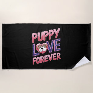 Welpe Liebe Forever Dog Strandtuch