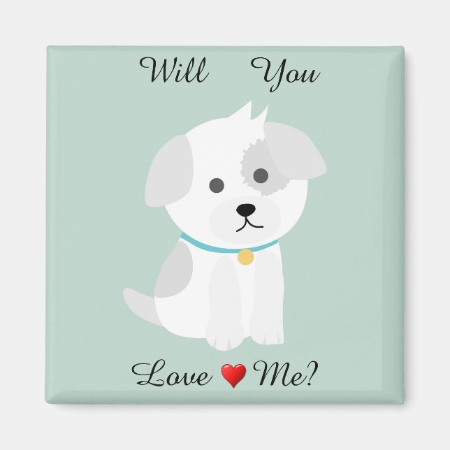 Welpe Liebe Magnet (Vorne)