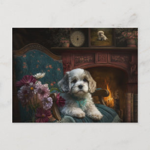 Welpe Liebe Postkarte