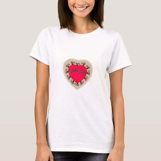 Welpe Liebe T-Shirt (Vorderseite)
