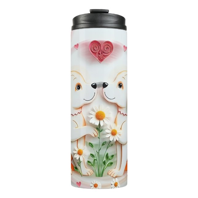 Welpe Liebe Thermosbecher (Vorderseite)