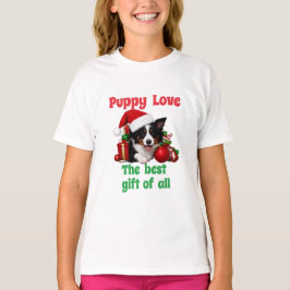 Welpe Liebe Weihnachten Adorable Hund T-Shirt