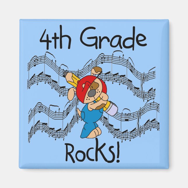 Welpe mit Stift 4. Magnet (Vorne)