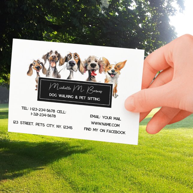 Welpe Moderne Dog Walker Pet Sitting Flyer (Von Creator hochgeladen)