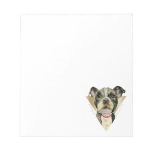 "Welpe mustert" das Pitbull-HundeAquarell, das 4 Notizblock