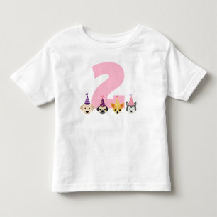Welpe Party Girl Birthday Shirt - Rosa
