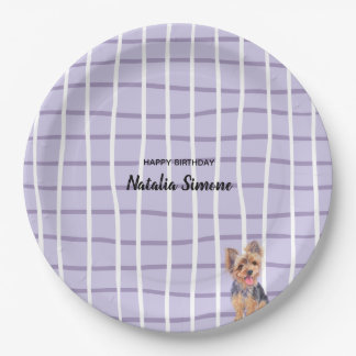 Welpe Party Plate - Yorkie Pappteller