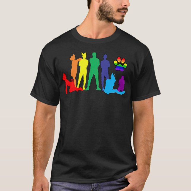 Welpe Pride LGBT T populäre LGBT Geschenkidee Prem T-Shirt (Vorderseite)