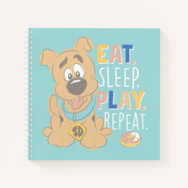 Welpe Scooby-Doo "Essen, schlafen, spielen, wieder Notizbuch (Vorderseite)