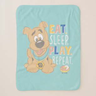 Welpe Scooby-Doo "Essen, schlafen, spielen, wieder Sherpadecke