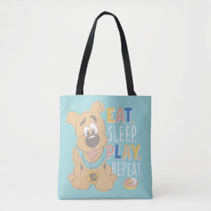 Welpe Scooby-Doo "Essen, schlafen, spielen, wieder Tasche