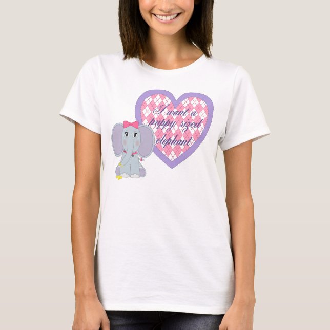 Welpe sortierter Elefant T-Shirt (Vorderseite)