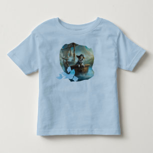 Welpe steuert sein Schiff auf der Suche nach Fisch Kleinkind T-shirt