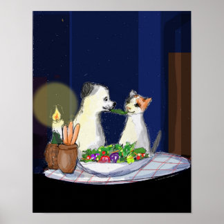 Welpe und Blossom Poster