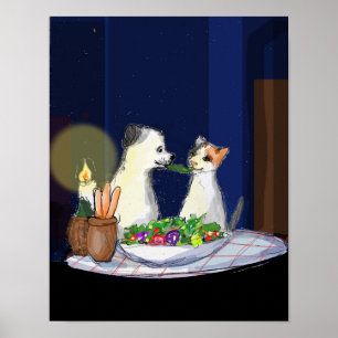 Welpe und Blüte Poster