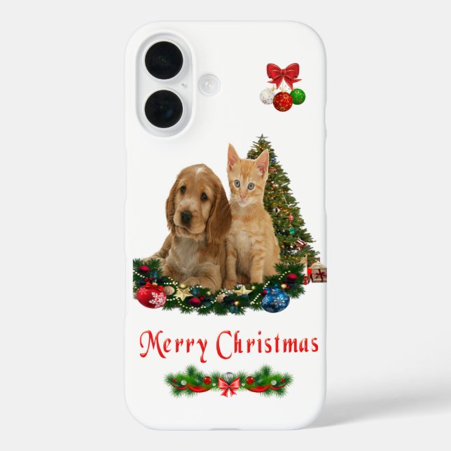 Welpe und Kätzchen  iPhone 16 Hülle (Rückseite)