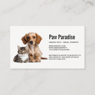 Welpe und Kitty Lay Seite by Side Visitenkarte