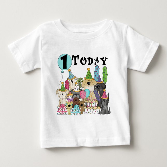 Welpen 1st Birthday Bash Tshirts und Geschenke (Vorderseite)