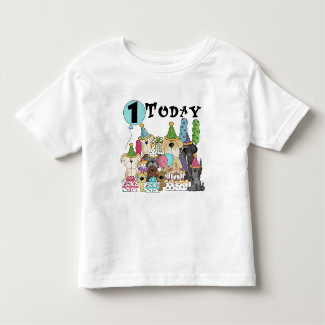 Welpen 1st Birthday Bash Tshirts und Geschenke (Vorderseite)