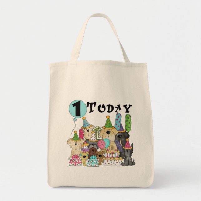 Welpen 1st Birthday Bash Tshirts und Geschenke Tragetasche (Vorne)